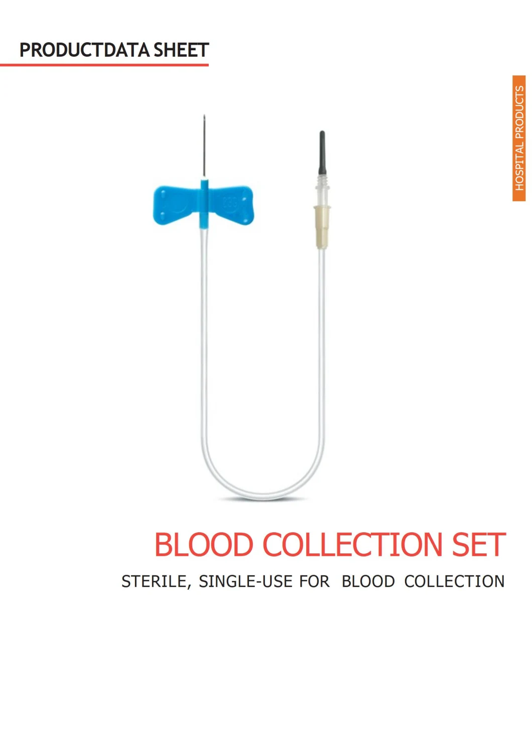 Various Sizes Medical Sterile 23G Butterfly Venous Blood Taking Collection Needle