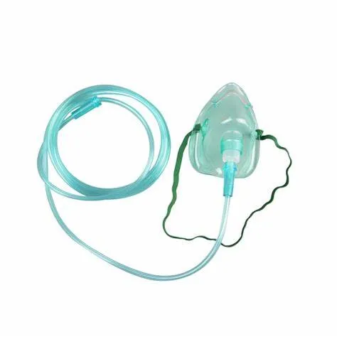 Maschera per ossigeno medico monouso in PVC di alta qualità Bm® con tubo ISO13485 CE FDA